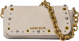 Marc Ellis Schoudertas met kettingdetail - Dames - Schoudertassen - Grijs - ONE Size - Polyester - Tassen
