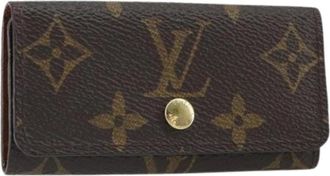 Louis Vuitton Pre-owned Accessories, female, Brown, Size: ONE SIZE Pre-owned Canvas Key-holder