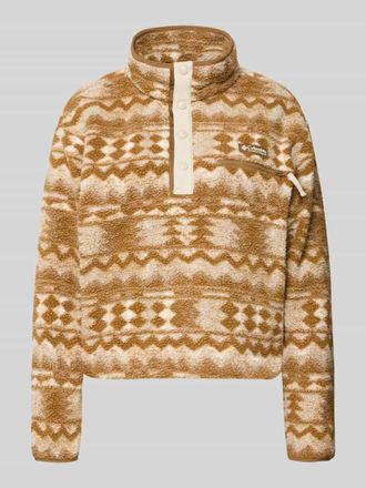 Columbia Regular Fit Pullover mit Logo-Patch Modell Helvetia in Beige, Gr&ouml;&szlig;e XL