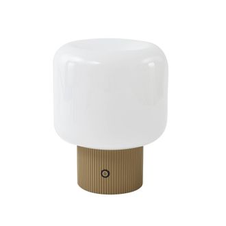 Lucande Lucande L&aacute;mpara De Mesa Led katrin Palme En Blanco Vidrio