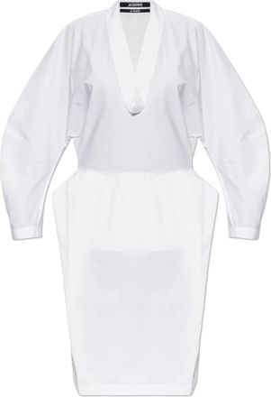 Jacquemus Dames, Jurken, Wit, Maat: 2XS Katoen
