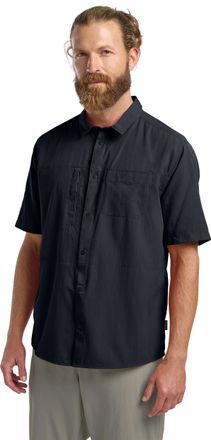 Jack Wolfskin Funktionshemd JACK WOLFSKIN SIERRA CANYON SS SHIRT M, Herren, Gr. XXL (58), Normalgr&ouml;ssen, blau (schwarz, navy), Obermaterial: 100% POLYAMID; Futter: 