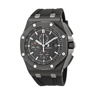 Audemars Piguet Pre-owned Audemars Piguet Royal Oak Offshore Chronograph Black (Mega Tapisserie design) Dial Mens Watch 26400AU.OO.A002CA.01
