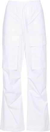 Parosh White straight-leg cotton cargo trouser