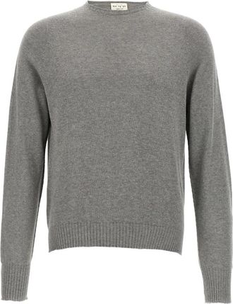 Maryya Cashmere Cotton Sweater - Heren - Ronde hals truien - Grijs - S - Katoen - Truien & Vesten