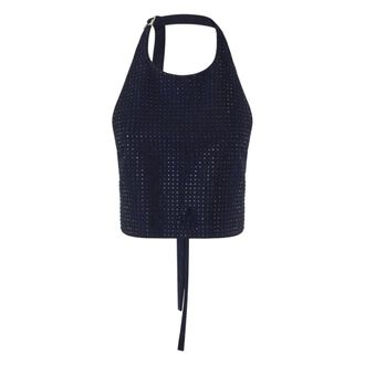 Pinko Pinko - Mouwloze Top - Dames - Tops - Blauw - Maat: M