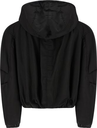 The Attico Womens Black Polyamide Bomber Clothing