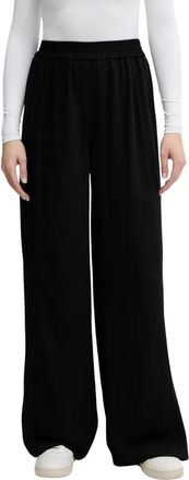 Lacoste Wijde Broek - Dames - Wijde Broeken - Zwart - XS - Polyester - Broeken