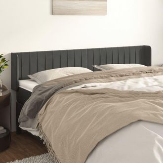 vidaXL Cabecero De Terciopelo Gris Oscuro 163x16x78/88 Cm Vidaxl