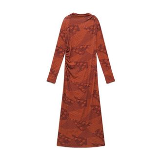 Maliparmi Moza&iuml;ek Kimono Jurk - Dames - Maxi kleedjes - Rood - XL - Kleedjes