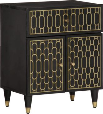 vidaXL Mesita De Noche Madera Maciza De Mango 50x33x60 Cm Vidaxl