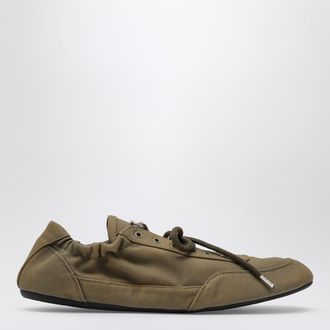 Prada Collapse sneakers in military green canvas