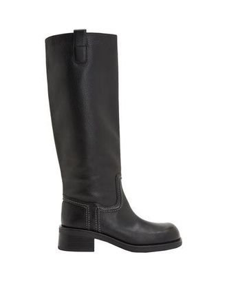 8 by YOOX GRAIN LEATHER HIGH BOOTS