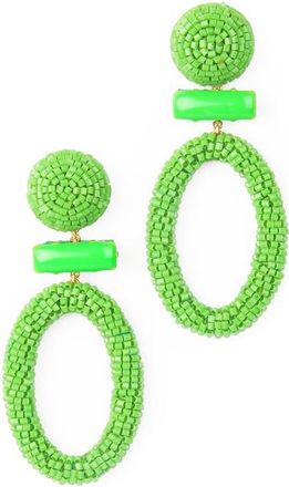 Deepa Gurnani Yolanda Drop Earrings in Green at Nordstrom