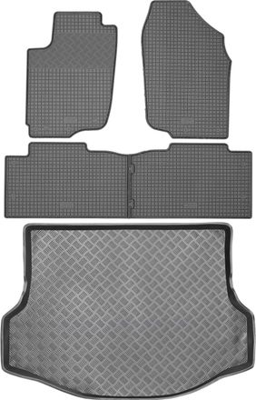 OEM Juego De Alfombrillas De Goma Para Coche Y Maletero Para Toyota Rav4 Iv Suv (2013-2018)