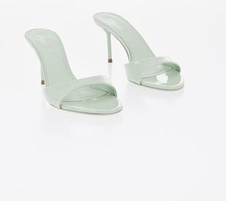 PARIS TEXAS Patent Leather Open-Toe Mules LIDIA 8cm size 36,5