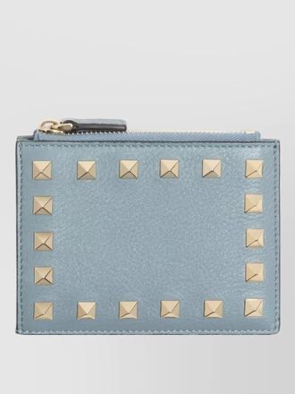 Valentino Garavani rockstud leather coin and card purse