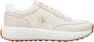 Calvin Klein Athleisure Sneakers met Nylon Inzetstukken - Dames - Sneakers - Beige - 39 EU - Nylon - Schoenen