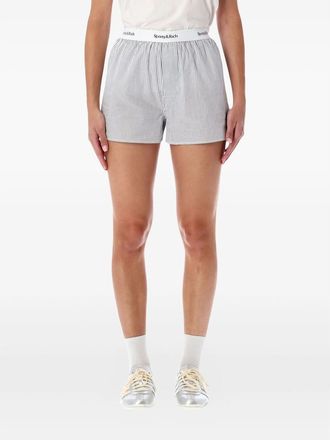 Sporty & Rich Yankees Serif Striped Shorts