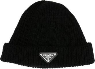 Prada Zwarte Stijlvolle Hoeden - Heren - Hoeden - Zwart - M - Accessoires