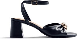 Gioseppo Kabarnet Sandal - Dames - Sandalen met hakken - Zwart - 41 EU - Leer - Schoenen