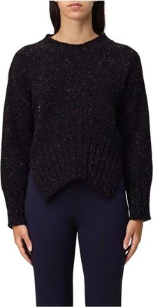 Liviana Conti Stijlvolle Sweater Collectie - Dames - Ronde hals truien - Bruin - S - Truien & Vesten