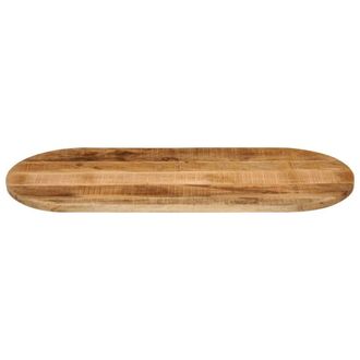 Berkfield Home Table Top 120x50x3.8 cm Oval Solid Wood Rough Mango in Brown