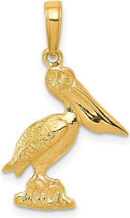 Diamond2Deal 14k Yellow Gold Pelican Pendant