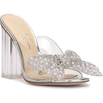 Jessica Simpson Saidah Slide Sandal in Clear/silver at Nordstrom Rack, Size 6.5