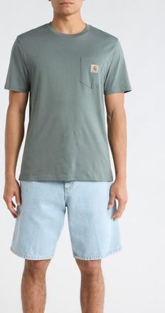 Carhartt Work in Progress Logo Pocket T-Shirt in Velvet Green at Nordstrom, Size Xx-Large