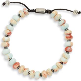 Clifton Wilson Mens Pastel Stone Beaded Bracelet at Nordstrom