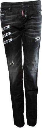 Dsquared2 black jeans with patches