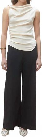 Suncoo Jet Wide-Leg Pant In Noir