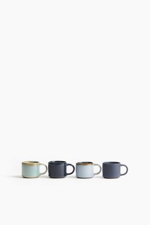 H&M 4-pack stoneware espresso mugs - Blue