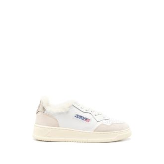 Autry Medalist Shearling-trim Sneakers