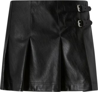 Pinko Falda de Piel - Skirts - Mujer - Negro - M