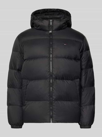 Tommy Jeans Regular Fit Daunenjacke mit Logo Stitching in Black, Gr&ouml;&szlig;e L