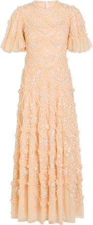 Needle & Thread Carmen Ruffled Tulle Gown - Pink - 18 (UK18 / Xxl)