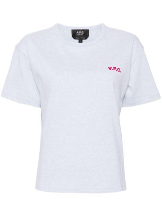A.P.C. Katoenen T-shirt met logoprint - Grijs