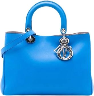 Dior Pre-owned Handbags, female, Blue, Size: ONE SIZE Pre-owned Diorissimo Tote