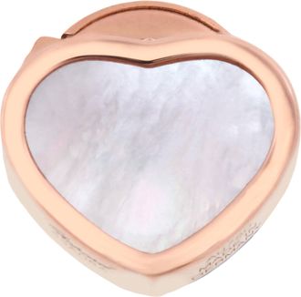 Chopard My Happy Hearts 18k Rose Gold Mother-Of-Pearl Heart Earring