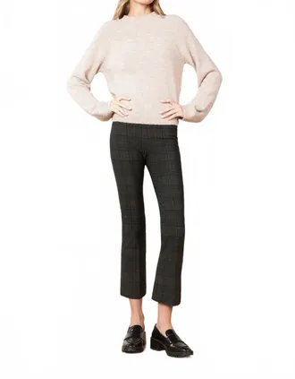 Avenue Montaigne Leo Flare Cut Pants In Heritage Plaid