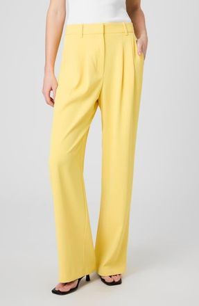French Connection Harrie Wide Leg Suiting Pants in 73-Daisy Yellow at Nordstrom, Size 10