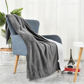 OEM Manta De Forro Polar Bereber De Doble Capa Para Mascotas, Manta C&aacute;lida Y Suave Para Sof&aacute; Y Cama, Gris, S&uacute;per C&oacute;moda Y Ligera, 150200 Cm