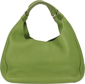 Bottega Veneta Green Leather Shoulder Bag (Pre-Owned)