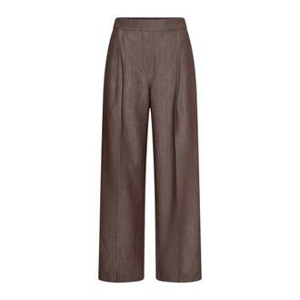 Ichi Pantaloni dritti - - Trousers - Donna - Marrone - XL