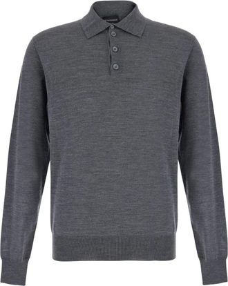 Emporio Armani Polo Kraag - Heren - Polos - Grijs - XL - Tops