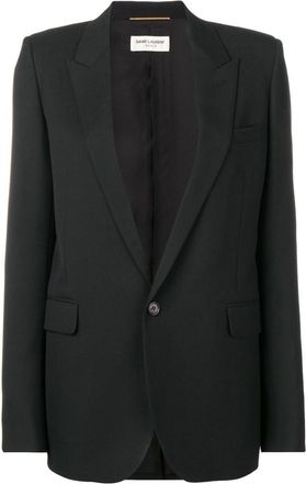 Saint Laurent Black Virgin wool and silk classic formal blazer