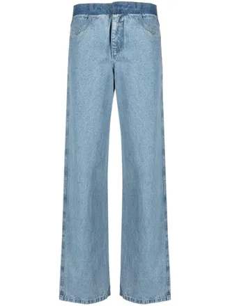 CHRISTOPHER ESBER Jeans dritti destrutturati - Blu