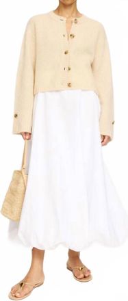 By Malene Birger Cierrou Soft Cardigan In Vanilla Cream